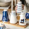 Pepper Creative with Bamboo Lid Ceramic Retro Cruet Pot Condiment Container Spice Jar Seasoning Box