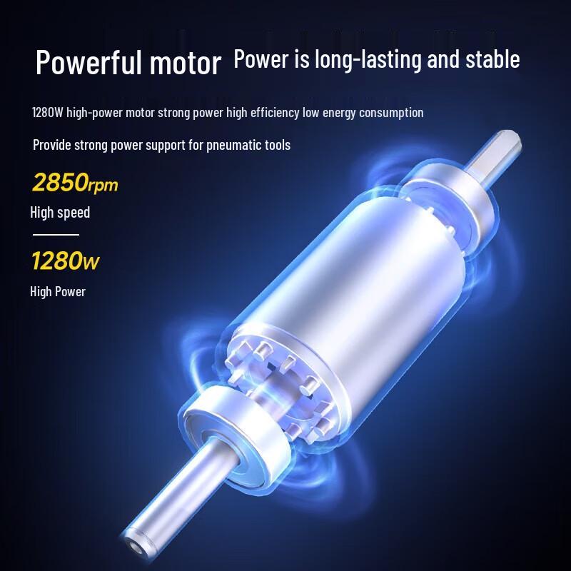 Dongcheng DQE1280-30L Oil-free Low-noise Air Compressor CN Plug (adapter Included)