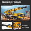 2024PCS Technical Electric Truck Car Building Blocks MOC Mechanical Crane Model Assembly Bricks Enginerring Toys Kids DIY Gifts