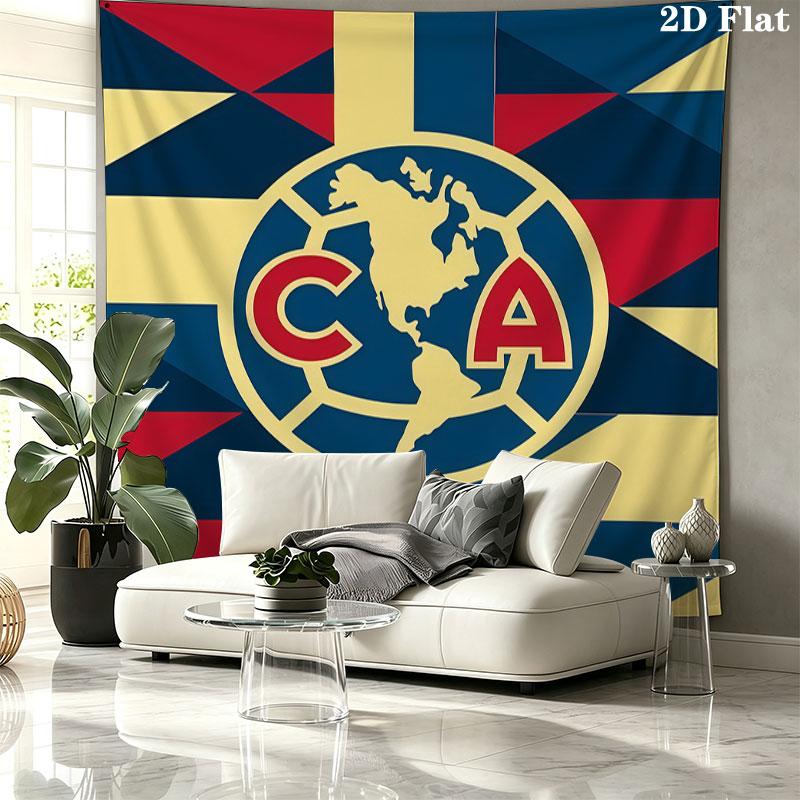 Club America Wall Tapestry Aesthetic Wall Hanging Printed Fabric Blanket Decorative Tapestries for Bedroom Living Room Home Decor