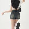 Korean Style High-Waist A-Line Denim Mini Skirt for Women - Spring/Summer Bodycon Skirt