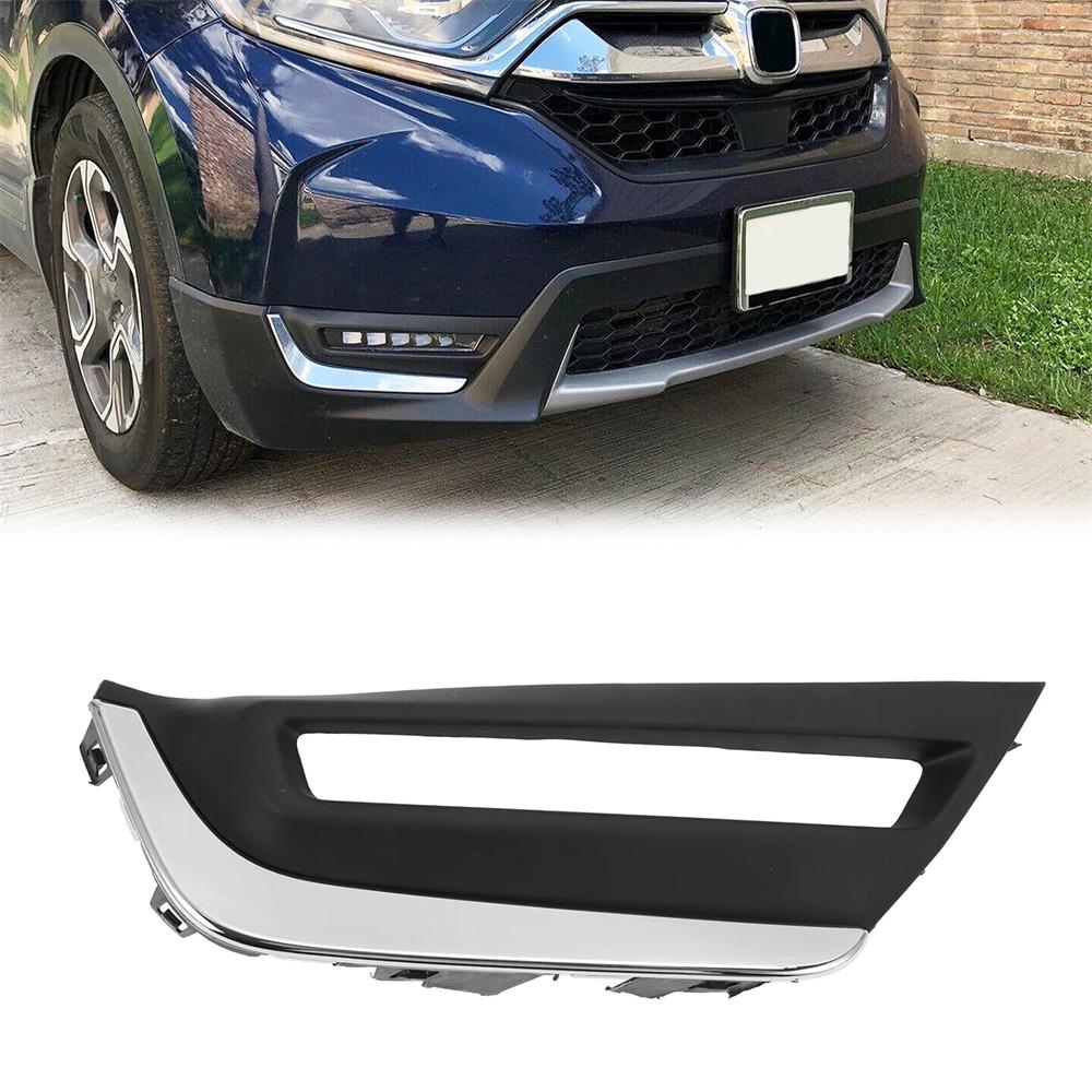 Stoßstangen-Nebelscheinwerfer-Gitterabdeckung Schwarz-Chrom Rechts Für Honda Cr-V 2016-2019