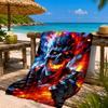 Eerie Frozen Phantom Beach Towel Microfiber Beach Towel, Lightweight and Quick-Dry, for Summer Travel, Swimming Pool Fan Birthday Gift