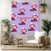 Masha Bear Custom Your Name Wall Decor Tapestry Art For Pet Memorial Birthdaywedding Party Backdrop Family Gift