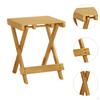 Bamboo Folding Stool Fishing Outdoor Foldable Camping Seat for Hiking