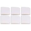 6Pcs Set Shower Splash Curtain Clips White Self Adhesive 4.5x5cm for Home Bathroom Bedroom Living Room Kitchen
