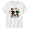 Colorful Watercolor Border Collie Dog Unisexs TShirt Border Collie Mothers Day