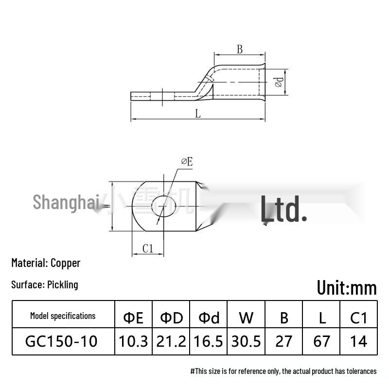 GC Flared Copper Tube Terminal 10-400 Sqmm Cable Connector Lug