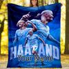 Customizable Haaland Throw Blanket – Personalized Name, All-Season Cozy Snug Blanket, Machine Washable, Personalized Blanket