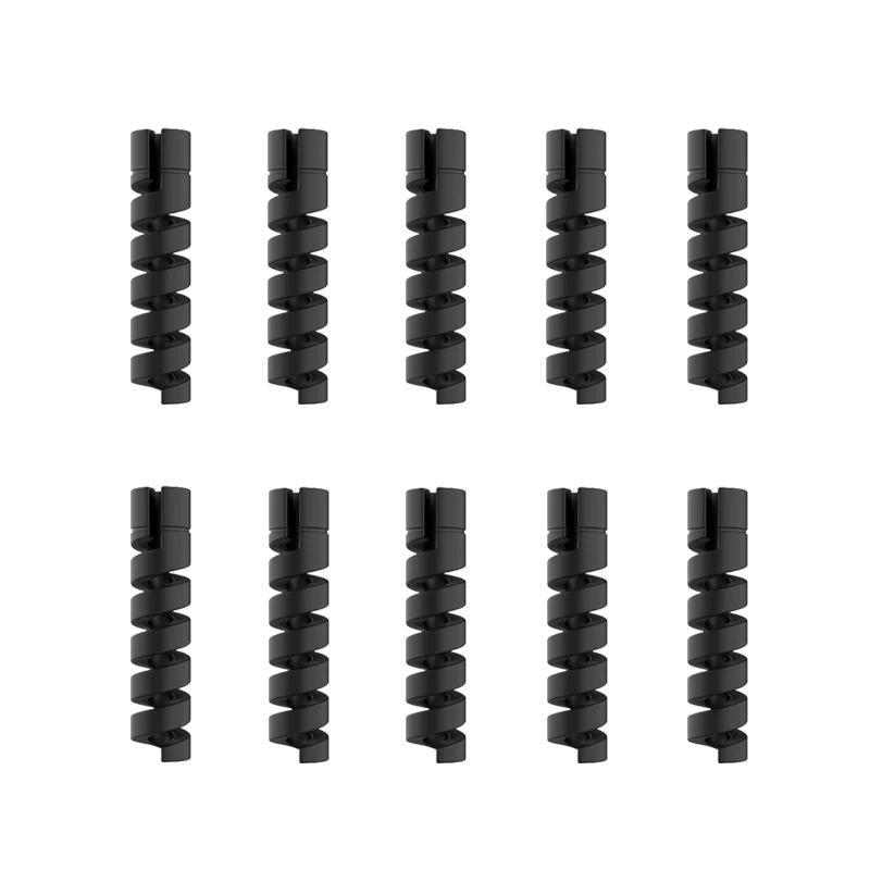 6/10/12/20pcs  Protector Silicone Charge Cable Spiral Winder Wire End Cord Savers Cover For Phone USB Charger Cable Accessories