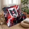 Austria Football Printed Flannel Blanket Skin Friendly Warm Decorative Throw for Indoor Couch Bed Daily Use