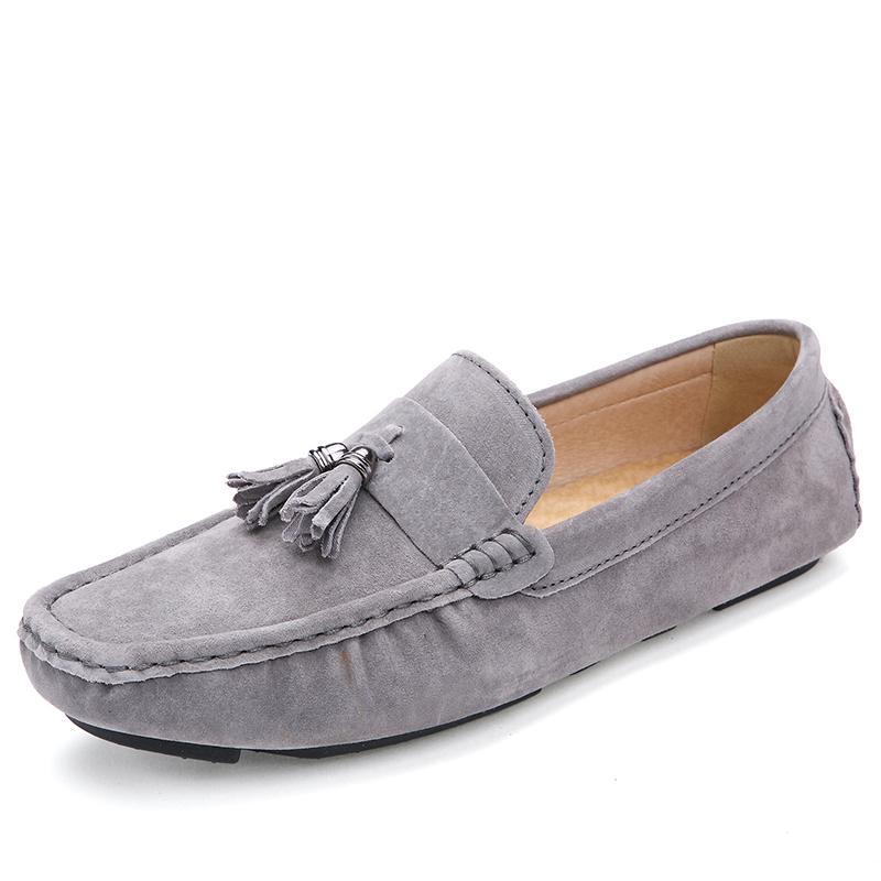 Mode Frühling Neue Mode Quasten Slipper Herren Wildleder Luxus Designer Schuhe Lässig Bequem Slipper Herren Mokassin Alleskönner Slipper