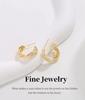 High-End 925 Sterling Silver Twisted Metal Stud Earrings for Women