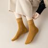 5 Stück/10 Stück Herbst- und Winter-Baumwollsocken für Damen, einfarbig, verdicktes Fleece, warme Frottee-Socken