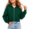 Girls' Color Short Hoodie Casual Pullover for Fall and Winter Everyday Wear