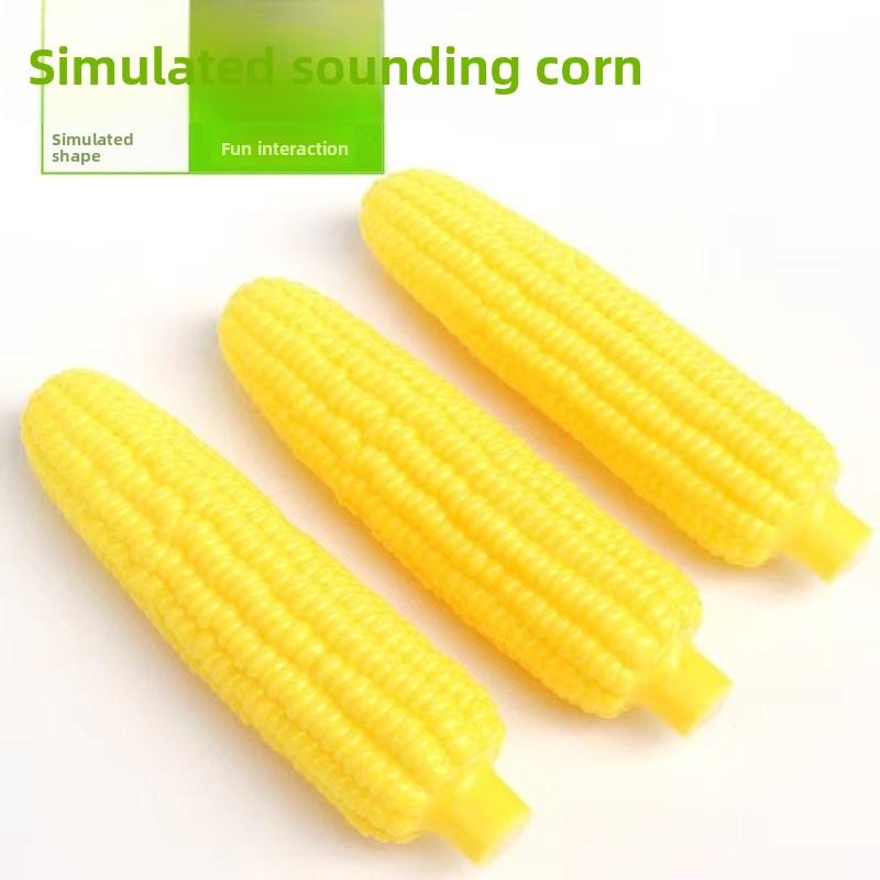Dog Toys, Sound-making Toys, Rubber Sound-making Toys, Corn Dog Teething and Teeth Cleaning Toys, Self-entertainment Pet Supplies