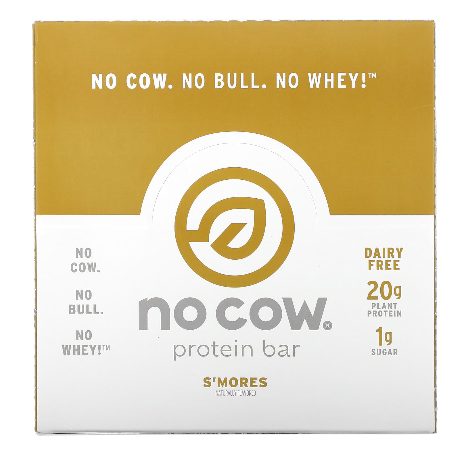 

No Cow, Protein Bar, S’mores, 12 Bars, 60 g (2.12 oz)