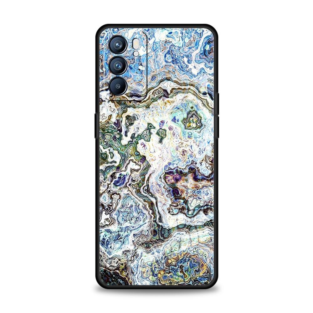 Love Marble Pattern Soft Phone Case For Oppo Find X5 A54 A53 A52 A9 2020 A15 A95 A16 A76 A74 A12 Reno7 SE Reno6 Pro 5G TPU Cover