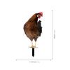 YKLU069-256 3D Rooster, Hen, Duck & Pig Outdoor Garden Decoration Plug