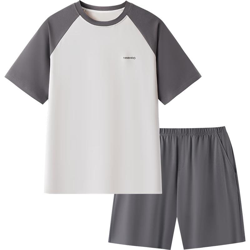 YEEHOO Boy s Short Sleeve Antibacterial Summer Pajamas XXL