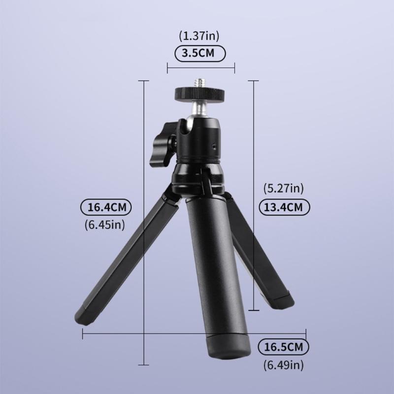 Desk Tripod for Camera and Phone Phone Holder Action Camera Adapter Stable Grip Portable Table Tripod Desktop Mount