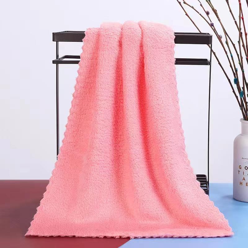 Coral fleece towels absorb water and do not shed hair. Adult household face washing and dry hair towels 5 packs are soft and quick to dry without