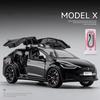1:24 Tesla Model X Tesla Model 3 Alloy Die Cast Toy Car Model Sound and Light Children's Toy Collectibles Birthday Gift