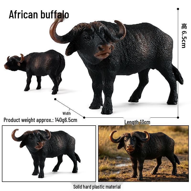 Realistic Farm Animal Model Set: Dairy Cow, Simmental Bull, Yellow Cattle, Fighting Bull, Water Buffalo, Yak