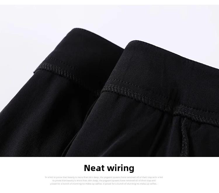 2024 Damen Schwarzer High Waist A-Linien Plissierter Kurzer Rock mit Kordelzug