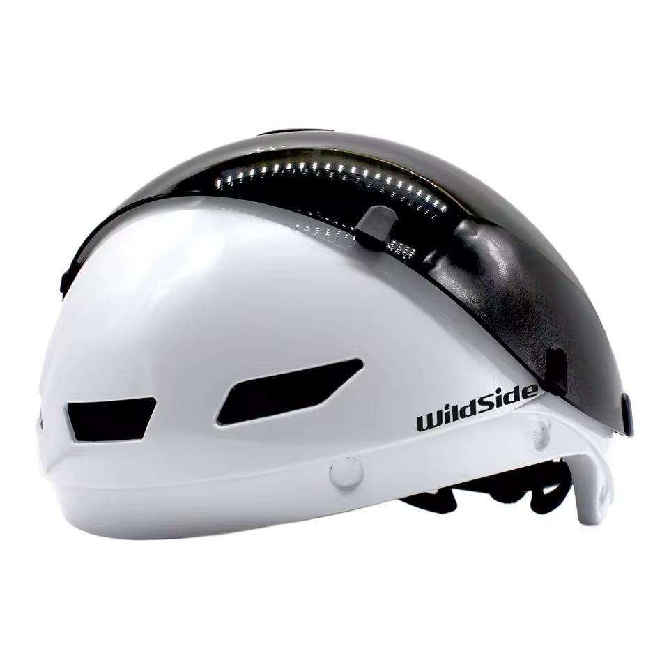 Wildside Aero TT Rennradhelm Triathlon TT Racing Radsport Ultraleichter Fahrrad-Sicherheitshelm Brille Fahrradzubehör