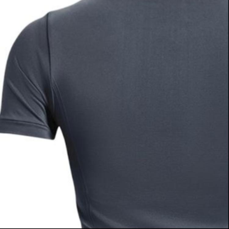 Under Armour Solid Color Breathable Casual Sports Short Sleeve T-Shirt Women Tops Gray 1379149-044