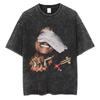 T-shirt Vintage Lavate Michael Jackson King of Pop Uomo Donna Retro Gotico Rock T-shirt Uomo Punk Oversize T-shirt Streetwear