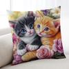 Cute Cat Flower Bird cushion cover Home Bedding Sofa living Room pillowcase Simple Soft Skin Cushion Cover Party Gift