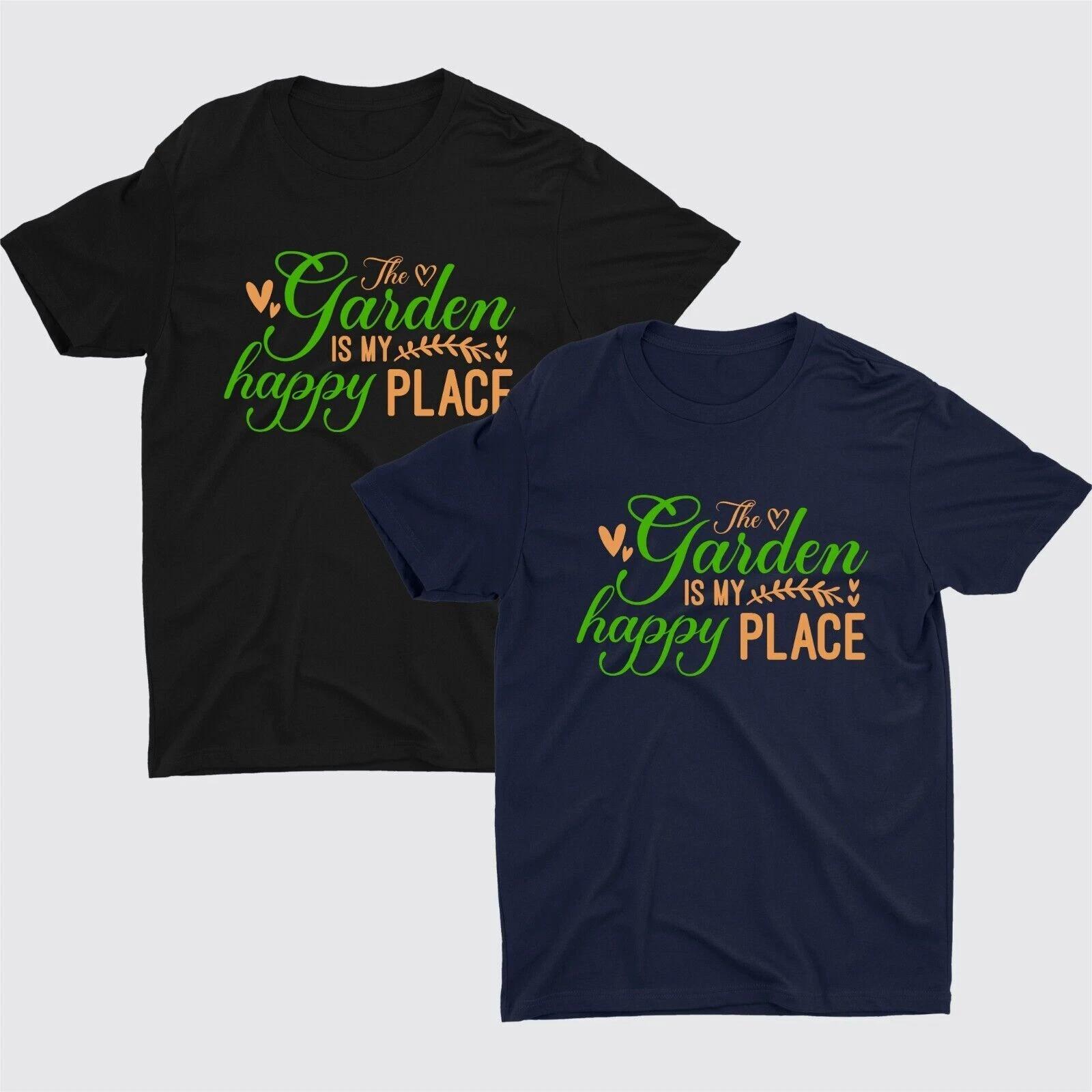 The Garden is My Happy Place T-Shirt, Garden Funny Plants Gardening TShirt Top L