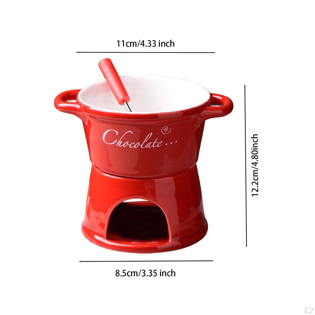 Schokoladenfondue-Topf 300ml Käse Teelicht Porzellan Schmelzen für