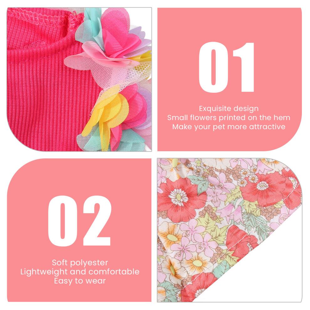 Bohemian Doggie Summer Clothes For Comfortable Fit, Easy On/Off Experience With Halter Neck Design, Small Dog Breeds Lace Boho Dog Dress Pet Apparel,