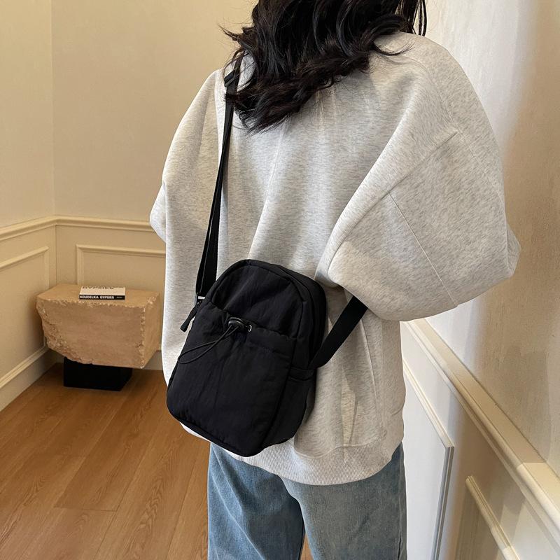 Canvas Mobile Phone Bag Female Crossbody Niche Design Small Bag For Mobile Phones