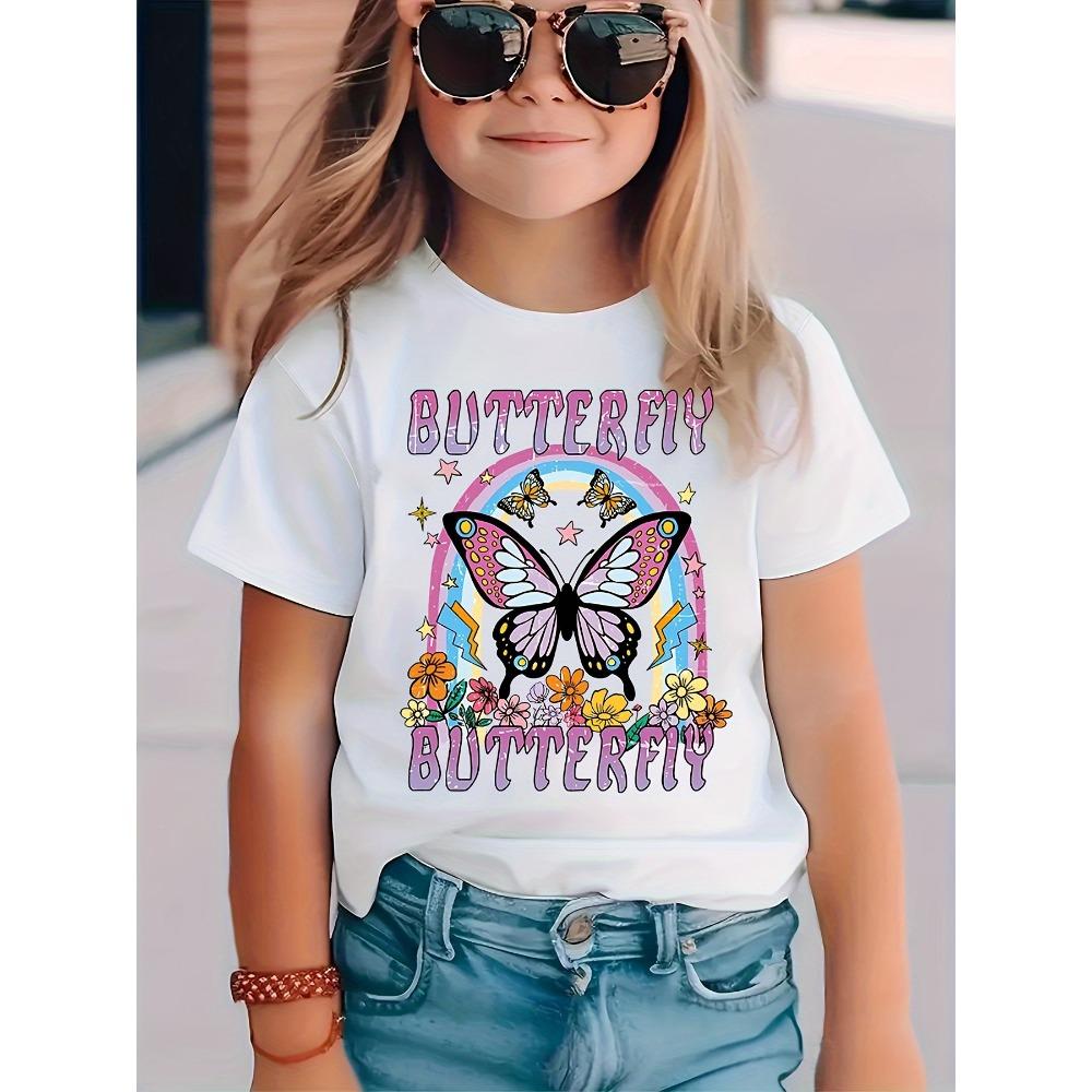 Kids Clothes Summer T-Shirt Cat 3D Printing Tops Casual Short Sleeve Tee Fashion Girl T-Shirts Crew Neck Children's T-Shirt