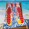 Art Colorful Lobster Ocean Towel Sports Quick Dry Travel Camping Gear Sandproof Soft Light Large Beach Towel