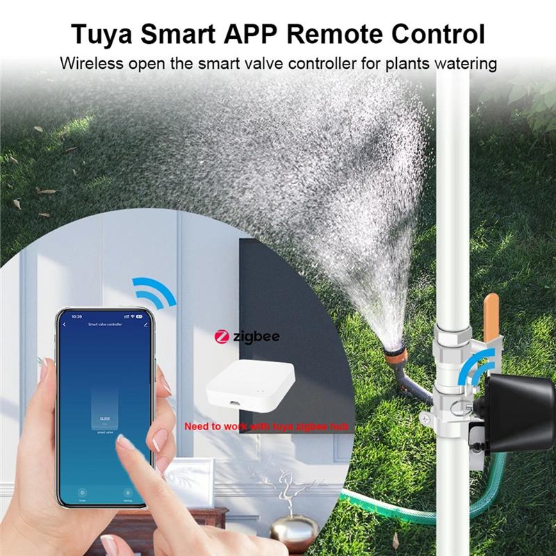 Fresh For Work With Alexa Google EU Plug Tuya Zigbee Smart Wireless Control Water Valve For Smart Home Automation Control Valve