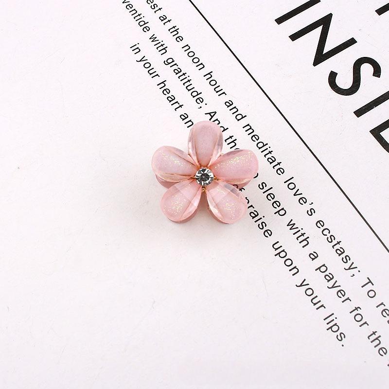 

Flower Diamond Mini Hairpins for Women - Perfect for Wedding And Party Decorations розовый