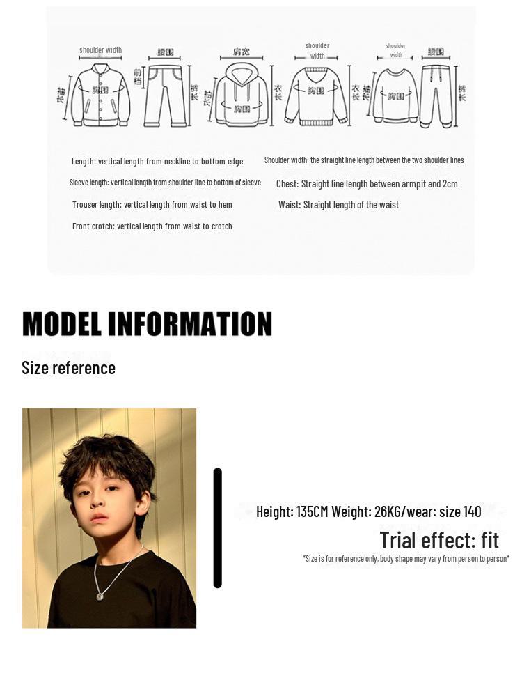 2025 Koreanische Frühjahrskollektion: Jungen Besticktes Lockeres Langarm-T-Shirt mit Ausschnitten