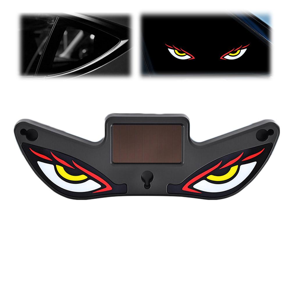 Solar Car Window Devil Eyes Driving Warning Strobe Lights LED Ambient Lights Windshield LED Demon Eyes Car Lights Accessories