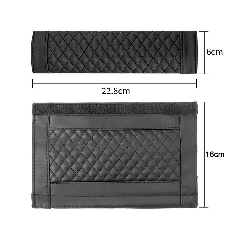 2Pcs Universal Car Seat Belt Cover PU Leather Breathable Soft Shoulder Cushion Protector Auto Interior Decoration Accessoires