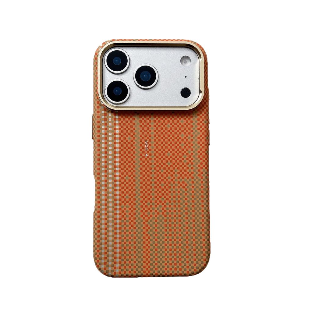 Applicable iPhone17promax Kevlar Magnetic Mobile Phone Case Carbon Fiber Pattern Apple 16 Anti-drop Protective Case 15