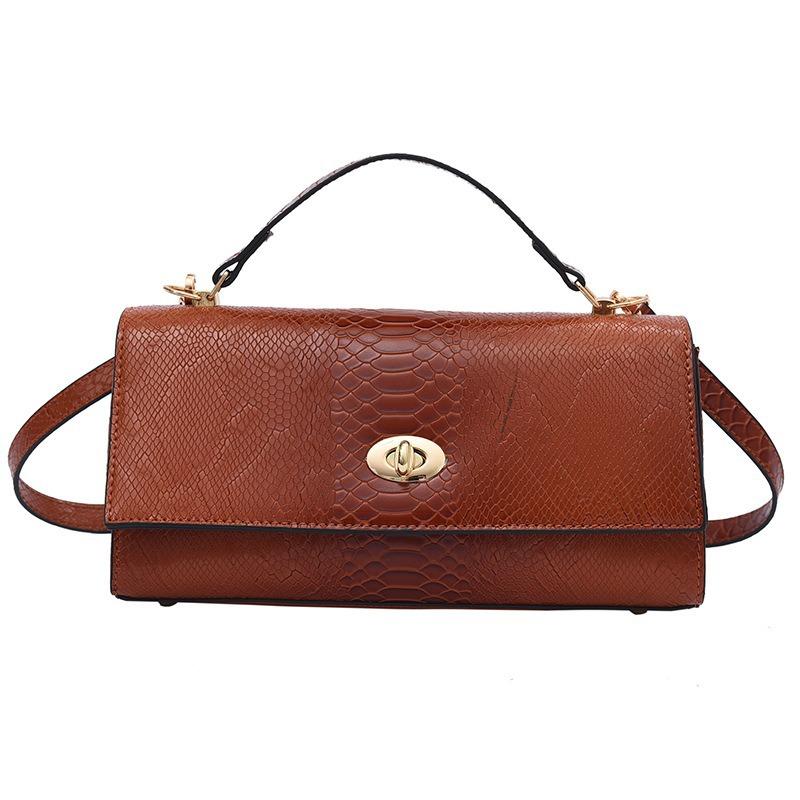 Bag EU and South Korea Fashion Embossed Handbag Simple Shoulder Crossbody Multi-Purpose Lady's Bags
