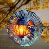 10 Inch Metal Wind Chime with Lantern and Bird Design Outdoor Garden Patio Decor for Halloween Christmas Easter Thanksgiving
