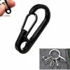 Pair New Clip Tool Split Ring Stainless Steel Carabiner Keyring Spring Buckle