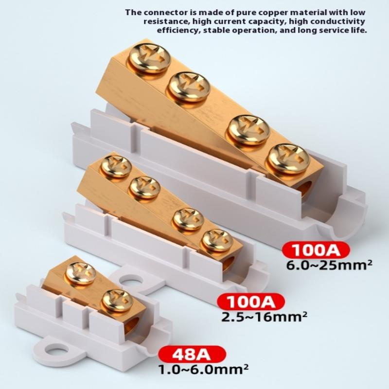 Wire Connector High Power Splitter Quick Electrical Cable Brass Terminal Blocks Junction Box Connectors Large Current Conductor