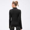 New Women'S T-Shirt Quick Drying Jacket Long Sleeved Yoga Sportswear Fitness Running Slim Fit Top Half Zip Hoodie